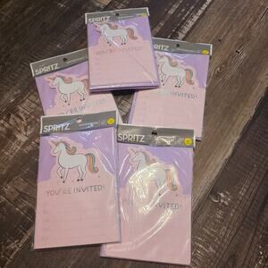 Spritz unicorn invitation for girls brithday